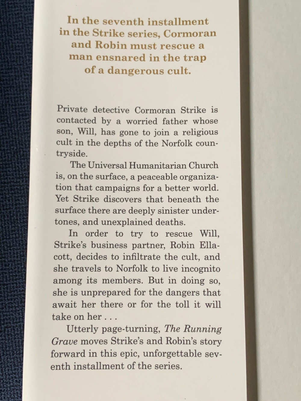 The Running Grave by Galbraith - Picture 3 of 3